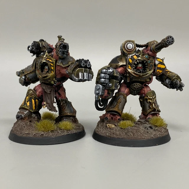 2 CHAOS OBLITERATORS Iron Warriors Warhammer 40K Warpforged Heretic ...