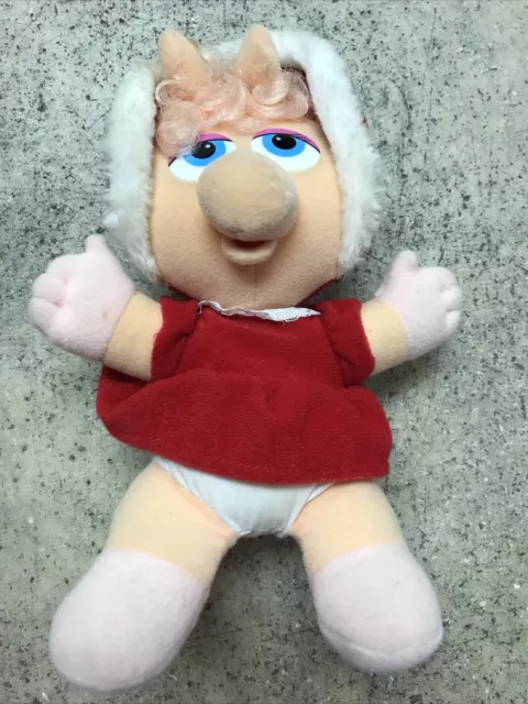 Miss Piggy Vintage 1987 Baby Christmas Plush Doll Ms. Claus Vintage Muppets
