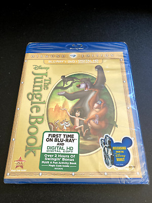 The Jungle Book (Blu-ray/DVD, 2-Disc Set, Diamond Edition) - BRAND NEW + SEALED