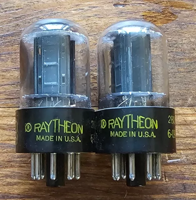 Matched Pair Raytheon Tough Dog 6SN7GTB Tunes