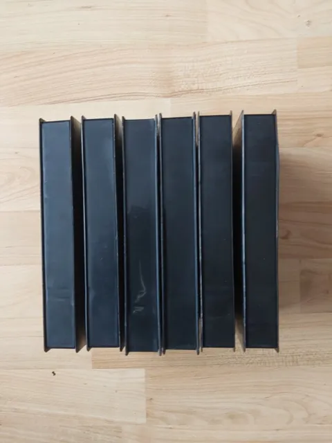 6 x Empty VHS Weintraub / generic Black Video Tape Cassette Cases Boxes