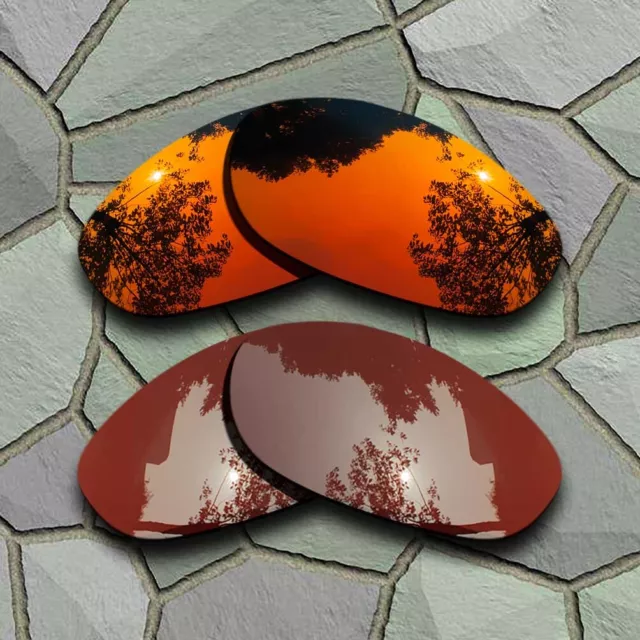 US Red Orange&Bronze Brown Polarized Lenses Replacement For-Oakley Monster Dog