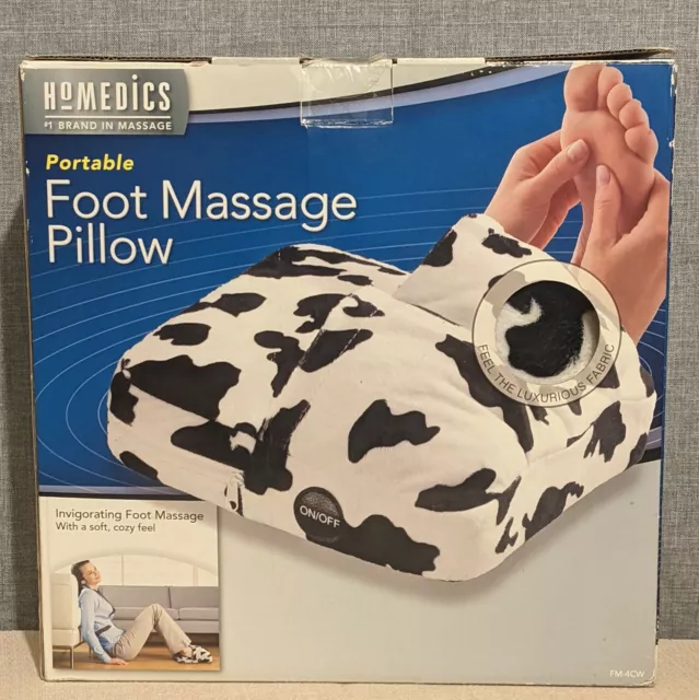 HOMEDICS Foot Massage Pillow Plush Portable Comfortable Relax Invigorating