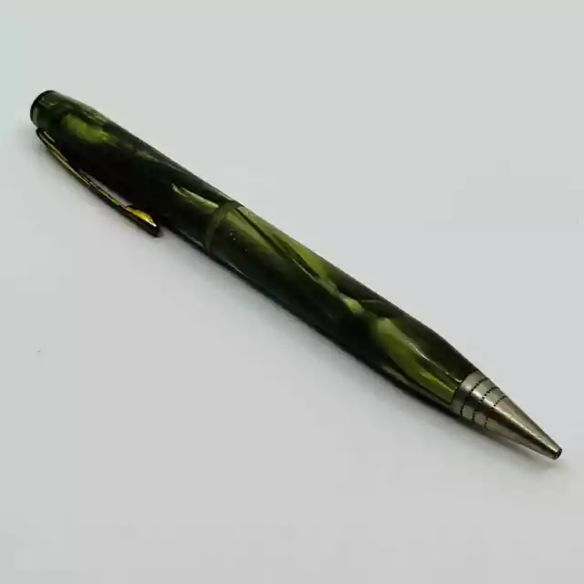 Vintage Chatham Mechanical Pencil Green Marble Pearl Celluloid SB9