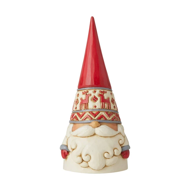 Jim Shore Heartwood Creek Nordic Noel Reindeer Hat Gnome Wonders at