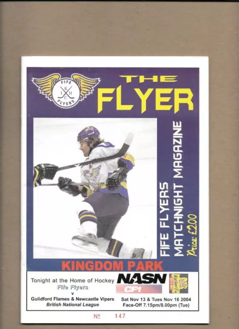 Fife Flyers v Guildford Flames & Newcastle Vipers Nov 2004 BNL  *Excellent*