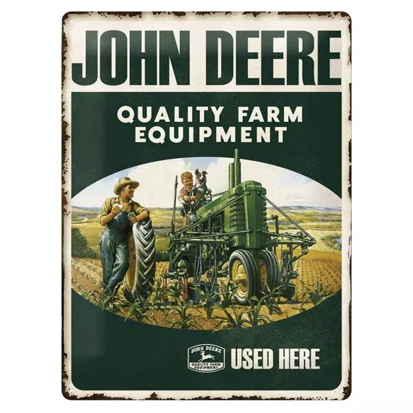 John Deere Tin Sign 30 x 40 cm – Quality Farm Equipment MCN000023137