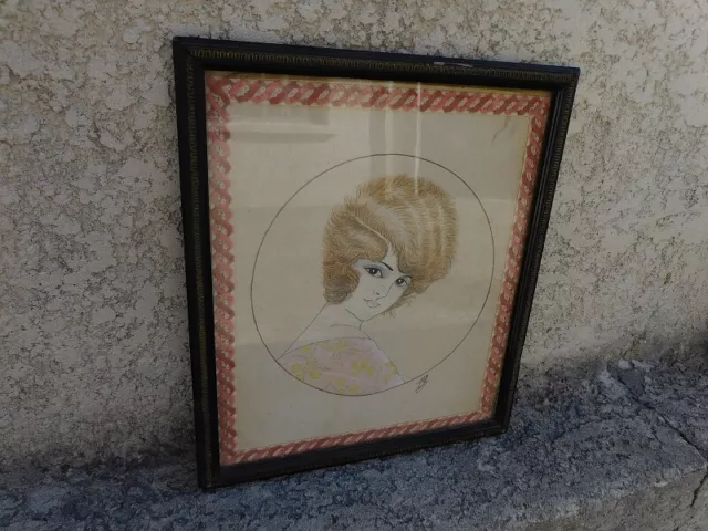 Cuadro Retrato Firmado De 1924