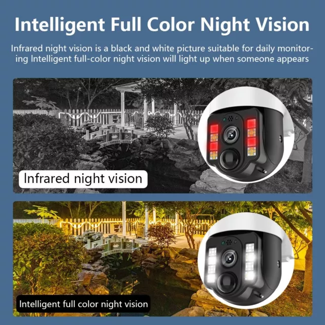 Cámara de vigilancia solar remota inalámbrica con visión nocturna en color HD 3