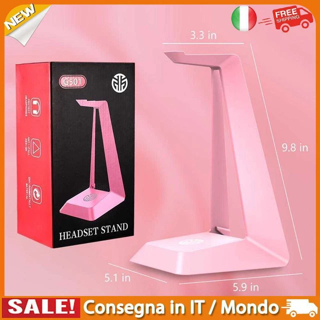 IT Headset Display Stand Universal Head Mounted Headphone Stand Rack (Pink)