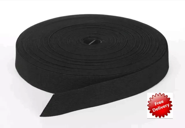 High Quality Flat Black White Strong Woven Elastic Sewing Dressmaking 12-50mm