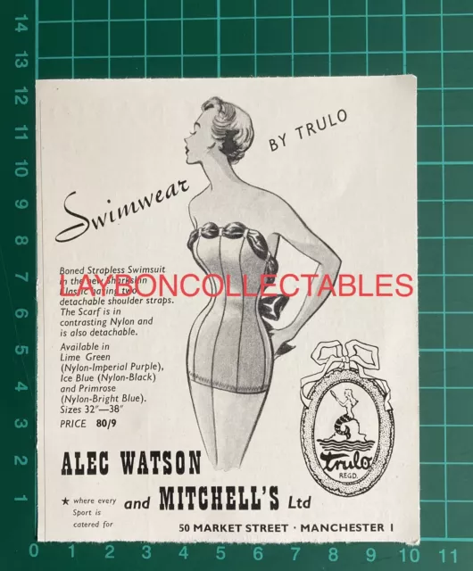 Vintage 1950s Silhouette Corselet Corset Advert Underwear AD 1953