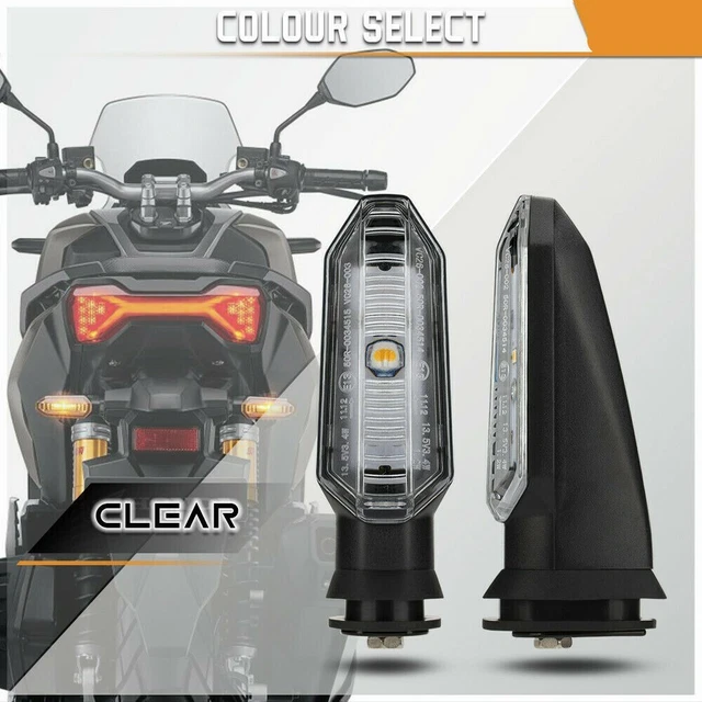 Set di Due Luci Indicatore Segnale Di Giro LED Obiettivo Chiaro per Honda CBR650F