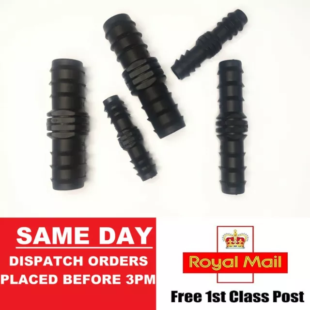 Pipe Tube Hose Mender Joiner Connector Straight Piece Fitting Plastic Fuel Pond