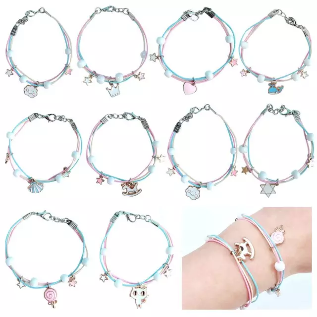 Braccialetti Amicizia Bambini 10 Pezzi Braccialetti Bambina Gioielli B