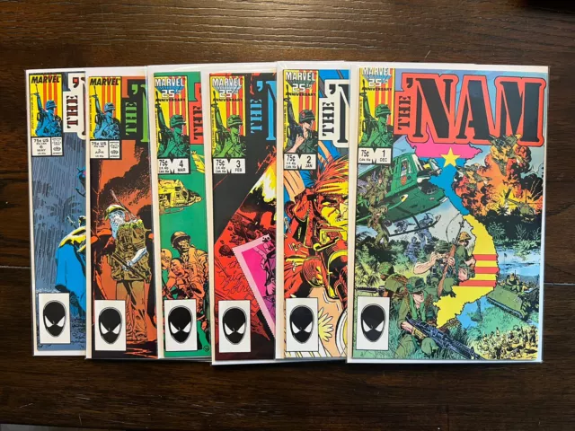 Marvel Comics The Nam #1-6 Lot NM Vietnam War 1986