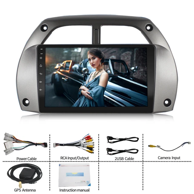 For Toyota RAV4 2001-2006 Car GPS Radio Player Android 11.0 Stereo CarPlay 9‘’