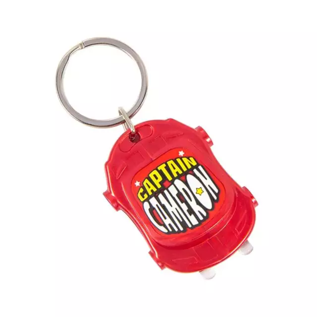 History & Heraldry Turbo Torch Supercar Personalised Keyring [Names A – F]