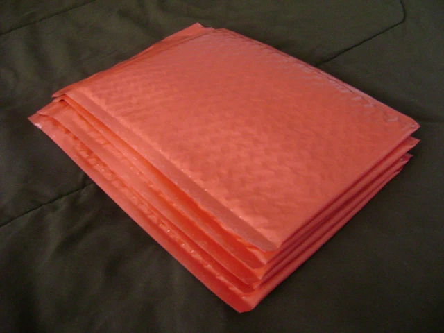 10-100 RED 6X9 Bubble Mailer Self Seal Adhesive Envelop Protective Color Padded
