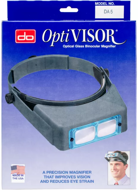 Donegan optische OptiVISOR binokulare Lupe-Linsenplatte #5 vergrößert 2,5x bei 8"