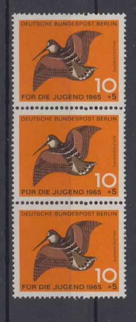 Berlin 250 3er Streifen versetztem Zahnloch Jugend Jagdbares Federwild 10+5 Pf**