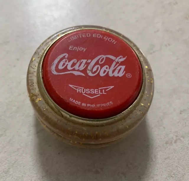 Coca Cola Russel Limited Edition Gold Glitter yoyo Made in Philippines