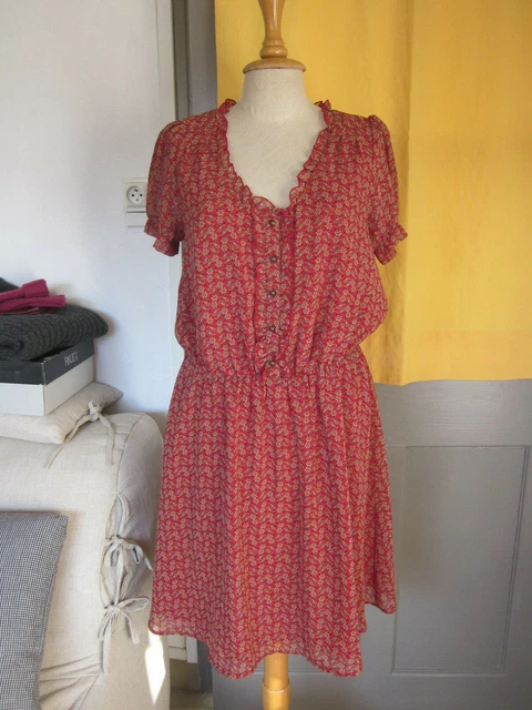 Robe Naf Naf Taille 38 (convient Taille 36) - Multicouleur - Longueur 84cm - Occasion Très Bon état