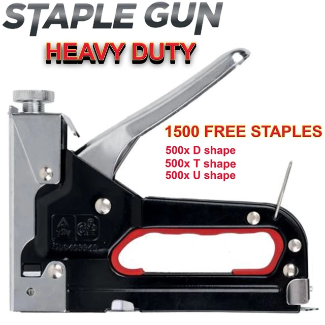 POWERFUL HEAVY DUTY Tacker Staple Gun Wood Craft Upholstery Stapler