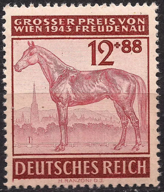 Deutsches Reich Michelnr. 858 - Farbstriche unter "D" von "Deutsche", postfrisch