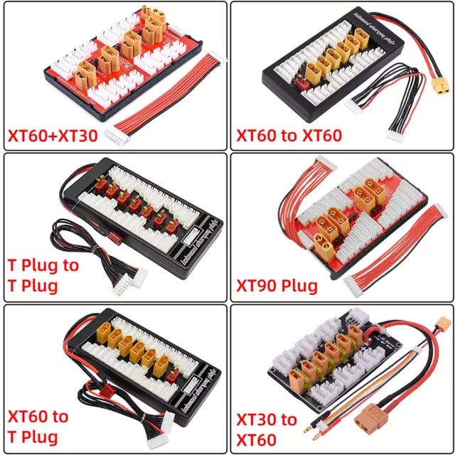 Parallel Charging Balance Board Lipo Battery Charger XT60/T Deans/XT90 Plug 2
