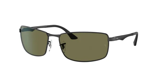 Ray-Ban RB3498 Sunglasses, Black Frame, G-15 Green Polarized Lens, 64mm
