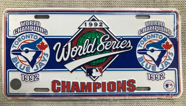 Toronto Blue Jays World Series Champs License plate vintage new MLB 1992 Champs