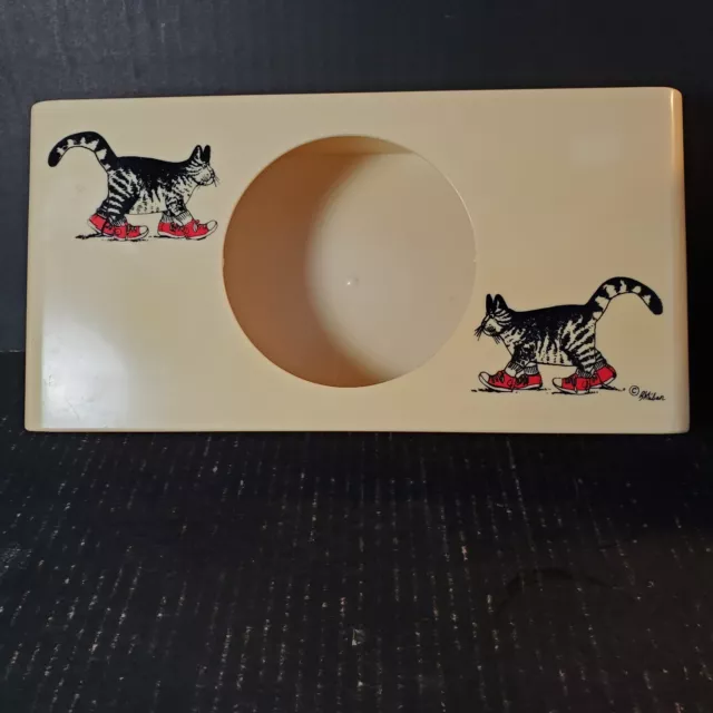 Kliban Cat Tissue Box Holder w/Cat in Red Tennis Shoes