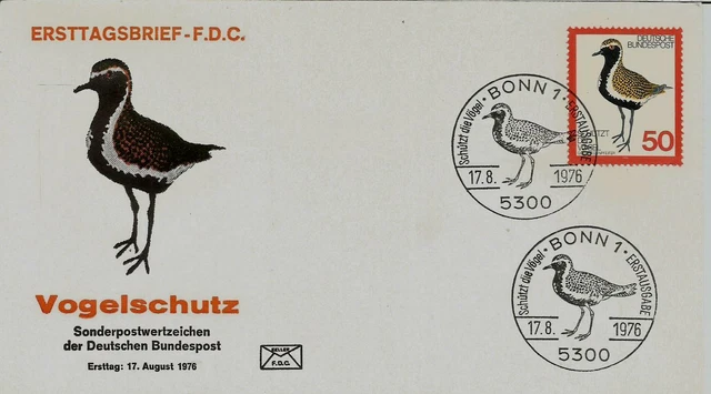 BRD FDC MiNr 901 (2) "Vogelschutz" -Tiere-Natur-Umwelt-Vögel-Goldregenpfeifer-