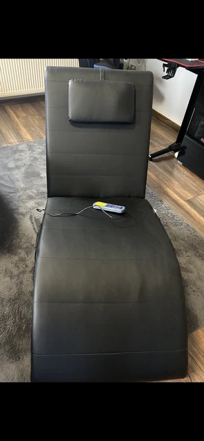 Vida XL Massage-Liege, Kunstleder, schwarz