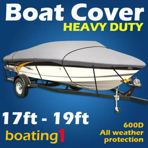 Heavy Duty Premium 600D 17ft-19ft Trailerable Marine Grade Boat Cover