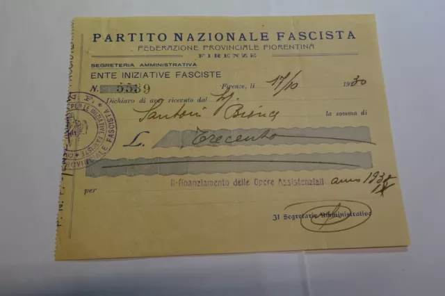 Firenze   -- Oblazione - Offerta --  P.n.f.    -- Federazione Fiorentina