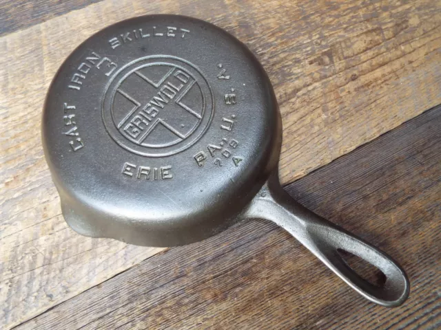 Griswold Large Logo #3, 6-1/2" Smooth Bottom Cast Iron Skillet, #709, Restored