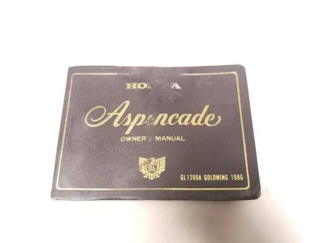 1986 Honda Goldwing GL1200 Aspencade Owner's Manual 31ML8800