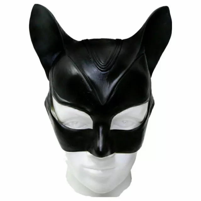 Batman Catwoman Maske Latex Helm Halloween Cosplay Requisiten Superheld Ret J0A3