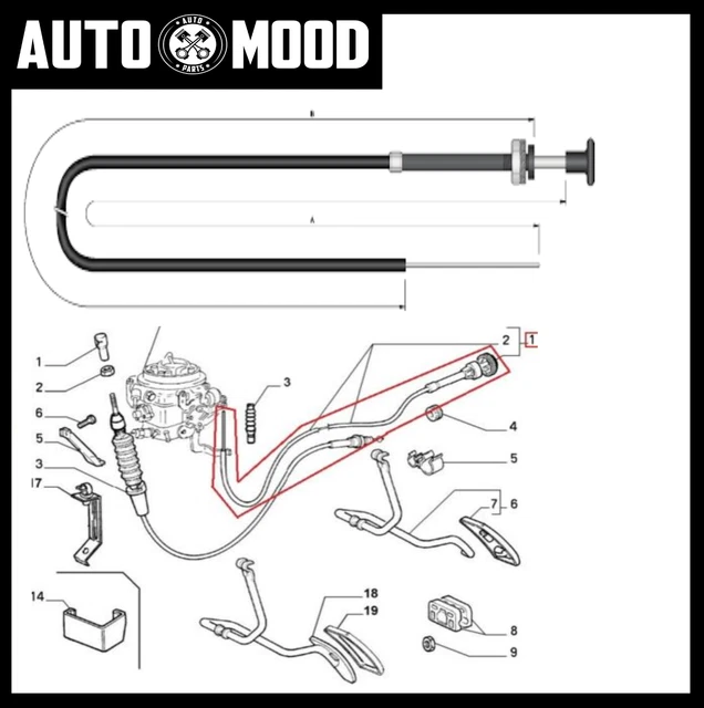 CAVO COMANDO ARIA AL CARBURATORE FIAT 128 LA BCP PER 5989795 - Foto 14