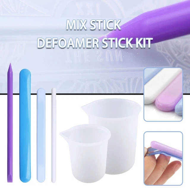 6pcs/set Silikon Mischen Messbecher Rühren Stick Harz DIY Casting Werkzeug