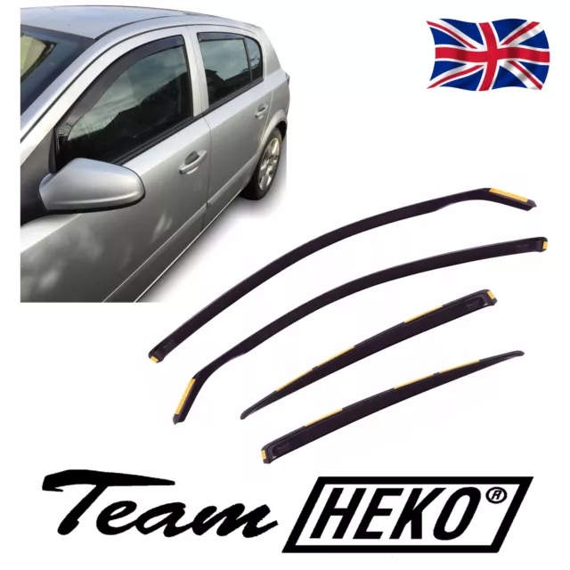 SET OF 4 HEKO TINTED WIND DEFLECTORS for VAUXHALL ASTRA mk5 H 2004-14 HATCHBACK