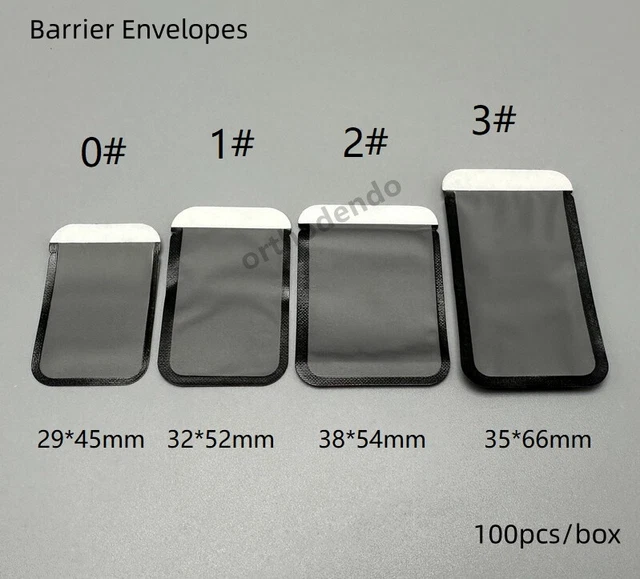 100pcs/box Dental Barrier Envelopes Disposable Protective Pouch Cover Bags X Ray