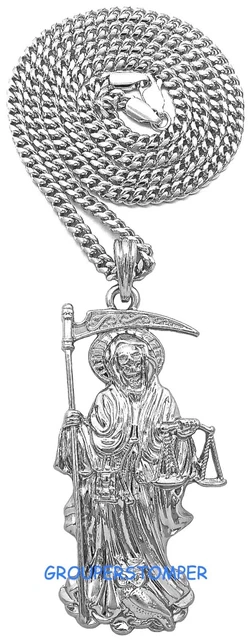 ABIGY Santa Muerte Halskette 925 Sterling Silber Sc Produktbild-Vorschau 10