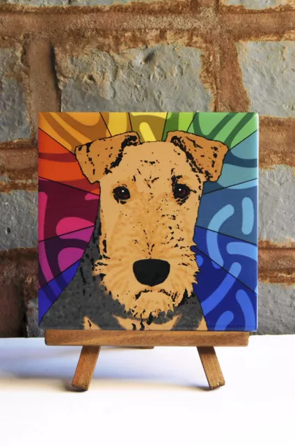 Airedale Ceramic Coaster Tile