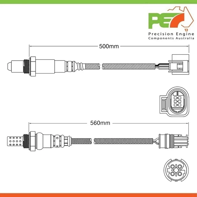 Post Cat Con O2 Sensor 2X OEM PRE + Post-Cat Oxygen Sensors For BMW X5 E70 xDrive 50i 4.4L ...