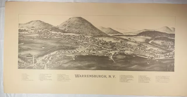 Warrensburg NY Warrensburgh NY L.R. Burleigh Map Warren County NY Schroon River