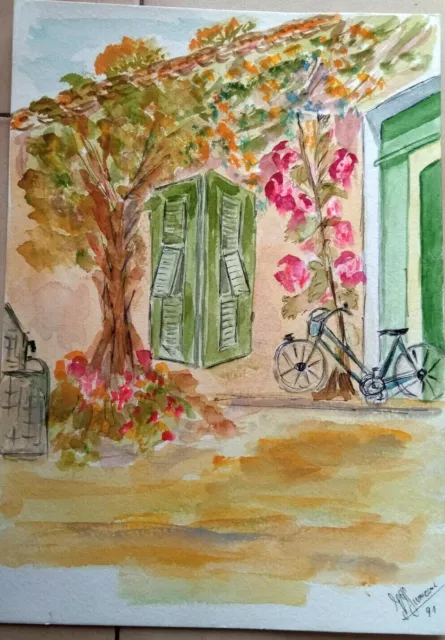Aquarelle Ile De Re Ars En Re  Art Tableau Peinture  Paris Jumeaux Jean Pierre