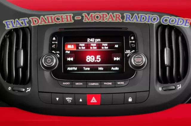 Fiat Radio Code Für Daiichi Mopar Fiat Punto Lancia